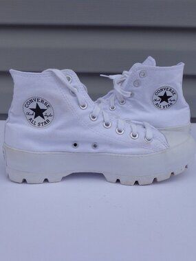 Converse Womens Chuck Taylor All Star Hi Lugged 565902C White Sneaker Shoes Sz 9